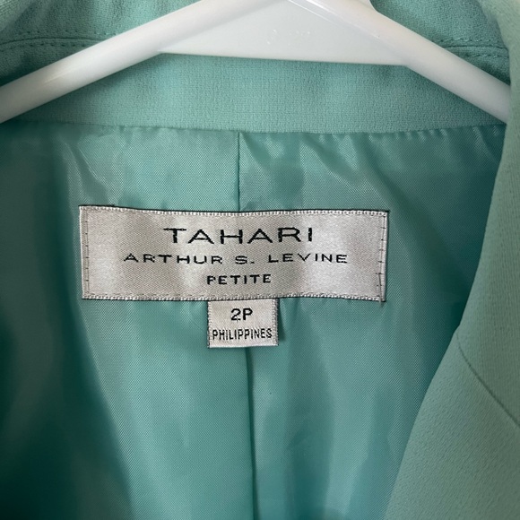 Tahari ASL Tiffany Blue Blazer - Picture 3 of 5